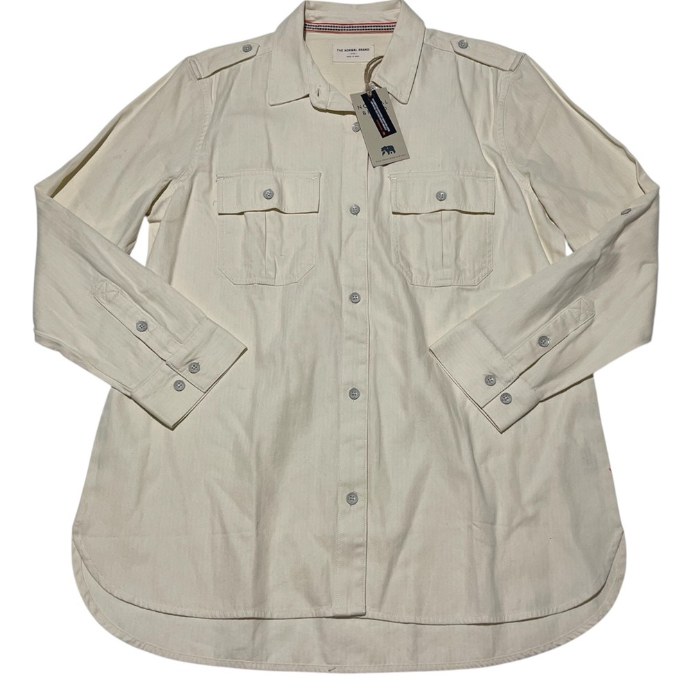 Women’s The Normal Brand Military Overshirt Shirt Sz L